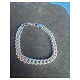 Steeltime Mens Silvertone Stainless Steel Bracelet