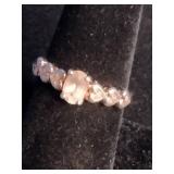 Sofia B. Pink Rhodium Over Sterling Silver Ring - Size 8