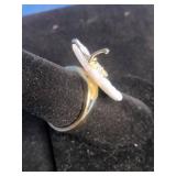 Morgan & Paige 18K Yellow Gold Over Sterling Silver Butterfly Ring - Size 7