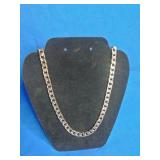 Stainless Steel and 18k Gold Plated Diamond Cut Necklace