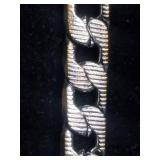 Stainless Steel and 18k Gold Plated Diamond Cut Necklace