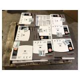 27 Boxes of TrafficMaster Dark Grey Slate 3 mil x 12 in. W x 12 in. L Peel and Stick Water Resistant Vinyl Tile Flooring 30 Sq. Ft.  Customer Returns See Pictures 27 Boxes of TrafficMaster Dark Grey Slate 3 mil x 12 in. W x 12 in. L Peel and Stick Water Resistant Vinyl Tile Flooring 30 Sq. Ft.  Customer Returns See Pictures