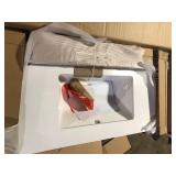 Glacier Bay Huckleberry 36 in. Single Sink Spiced Walnut Bath Vanity with White Engineered Stone Top (Assembled)  Customer Returns See Pictures Glacier Bay Huckleberry 36 in. Single Sink Spiced Walnut Bath Vanity with White Engineered Stone Top (Assembled)  Customer Returns See Pictures