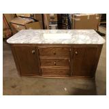 Home Decorators Collection Collette 48 in. Single Sink Cinnamon Oak Bath Vanity with White Carrara Marble Top (Assembled) Customer Returns See Pictures Home Decorators Collection Collette 48 in. Single Sink Cinnamon Oak Bath Vanity with White Carrara Marble Top (Assembled) Customer Returns See Pictures