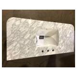 Home Decorators Collection Collette 48 in. Single Sink Cinnamon Oak Bath Vanity with White Carrara Marble Top (Assembled) Customer Returns See Pictures Home Decorators Collection Collette 48 in. Single Sink Cinnamon Oak Bath Vanity with White Carrara Marble Top (Assembled) Customer Returns See Pictures