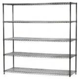 HDX 5-Tier Commercial Grade Heavy Duty Steel Wire Shelving Unit in ChromeMax (72 in. W x 72 in. H x 24 in. D) Customer Returns See Pictures HDX 5-Tier Commercial Grade Heavy Duty Steel Wire Shelving Unit in ChromeMax (72 in. W x 72 in. H x 24 in. D) Customer Returns See Pictures