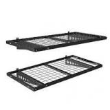 FLEXIMOUNTS 24 in. x 48 in. Heavy Duty Wall Shelf with Brackets in Black      Customer Returns See Pictures FLEXIMOUNTS 24 in. x 48 in. Heavy Duty Wall Shelf with Brackets in Black      Customer Returns See Pictures