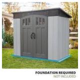 Lot of Lifetime 8 ft. W x 5 ft. D Modern Resin Shed (40 sq. ft.)  Customer Returns See Pictures Lot of Lifetime 8 ft. W x 5 ft. D Modern Resin Shed (40 sq. ft.)  Customer Returns See Pictures