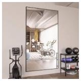 LuxHomez 32 in. W. x 71.2 in. H Modern Rectangle Aluminum Alloy Full Length Mirror Black Wall Mirror/Floor Mirror  Customer Returns See Pictures LuxHomez 32 in. W. x 71.2 in. H Modern Rectangle Aluminum Alloy Full Length Mirror Black Wall Mirror/Floor Mirror  Customer Returns See Pictures