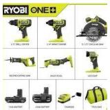 RYOBI ONE+ 18V Cordless 6-Tool Combo Kit with 1.5 Ah Battery, 4.0 Ah Battery, and Charger  Customer Returns See Pictures  Customer Returns See Pictures RYOBI ONE+ 18V Cordless 6-Tool Combo Kit with 1.5 Ah Battery, 4.0 Ah Battery, and Charger  Customer Returns See Pictures  Customer Returns See Pictures