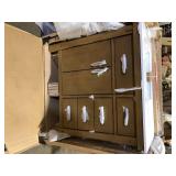 Home Decorators Collection Bellington 36 in. Single Sink Almond Toffee Bath Vanity with White Engineered Stone Top (Assembled) Granite Broken Customer Returns See Pictures Home Decorators Collection Bellington 36 in. Single Sink Almond Toffee Bath Vanity with White Engineered Stone Top (Assembled) Granite Broken Customer Returns See Pictures