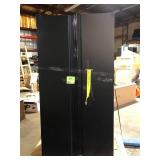 Black Husky Cabinet combo tall cabinet  Damaged  Customer Returns See Pictures Black Husky Cabinet combo tall cabinet  Damaged  Customer Returns See Pictures