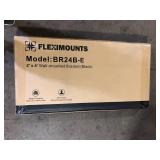 FLEXIMOUNTS 24 in. x 48 in. Heavy Duty Wall Shelf with Brackets in Black      Customer Returns See Pictures FLEXIMOUNTS 24 in. x 48 in. Heavy Duty Wall Shelf with Brackets in Black      Customer Returns See Pictures