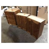 Assorted  Wooden cabinets various sizes  Customer Returns See Pictures Assorted  Wooden cabinets various sizes  Customer Returns See Pictures