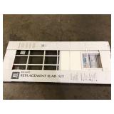 Steves & Sons 31-3/4 in. x 79 in. Reliant Series Clear 9-Lite White Primed Fiberglass Front Door Slab with Large Pet Door    Customer Returns See Pictures Steves & Sons 31-3/4 in. x 79 in. Reliant Series Clear 9-Lite White Primed Fiberglass Front Door Slab with Large Pet Door    Customer Returns See Pictures
