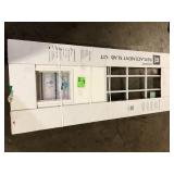 Steves & Sons 31-3/4 in. x 79 in. Reliant Series Clear 9-Lite White Primed Fiberglass Front Door Slab with Large Pet Door    Customer Returns See Pictures Steves & Sons 31-3/4 in. x 79 in. Reliant Series Clear 9-Lite White Primed Fiberglass Front Door Slab with Large Pet Door    Customer Returns See Pictures