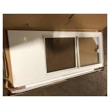 EMCO 34 in. x 80 in. White Universal 3/4-Light Vinyl Storm Door with Black Hardware Damaged  Customer Returns See Pictures EMCO 34 in. x 80 in. White Universal 3/4-Light Vinyl Storm Door with Black Hardware Damaged  Customer Returns See Pictures