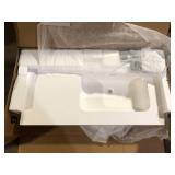 Getpro 42 in. W x 22 in. D Solid Surface White Rectangular Right Single Sink Bath Vanity Top and Basin with 1.38 in. Backsplash Customer Returns See Pictures Getpro 42 in. W x 22 in. D Solid Surface White Rectangular Right Single Sink Bath Vanity Top and Basin with 1.38 in. Backsplash Customer Returns See Pictures