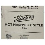 UT 3 - Flock Hot Nashville Chicken Skin Crisps 8-Pack, 2.5 oz Bags, Exp 02/01/2025