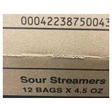 NC 2 - Haribo Sour Streamers Bulk Lot - 12 Bags, 4.5 oz Each, Exp. 04/2025