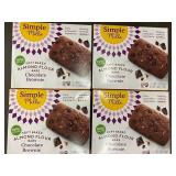 Simple Mills Almond Flour Bars Chocolate Brownie 4 Boxes (20 Bars) - Best by 05/2025