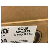 NC 2 - HARIBO Sour Smurfs Gummy Candy 12-Pack (4 oz each, Best by 6/2025)