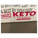 CO 3 - Duncan Hines Keto Birthday Cake Mix Cups 12-Pack, Best by 09/2025