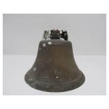 Primitive Brass Dinner Bell with Horseshoe