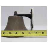 Primitive Brass Dinner Bell with Horseshoe