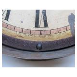 Great Looking Working Large Antique Style Brass Steamship Wall Clock by Time Works