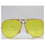 Vintage RAY BAN Yellow Tinted Aviator Sunglasses w/Case