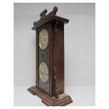 Great Looking Antique WATERBURY Double Dial Calendar Clock