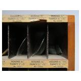 Old Vintage Clock Repair Shop Advertising Display FULL of Original Convex Glass Clock Faces