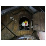 Very nice Vintage Black Forest Hunting Lodge Theme Cuckoo Clock w/Stag Rabbit Bird & Guns #1