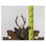 Very nice Vintage Black Forest Hunting Lodge Theme Cuckoo Clock w/Stag Rabbit Bird & Guns #1