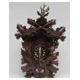 Very nice Vintage Black Forest Hunting Lodge Theme Cuckoo Clock w/Stag Rabbit Bird & Guns #2