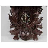 Very nice Vintage Black Forest Hunting Lodge Theme Cuckoo Clock w/Stag Rabbit Bird & Guns #2