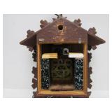 Very nice Vintage Black Forest Hunting Lodge Theme Cuckoo Clock w/Stag Rabbit Bird & Guns #2