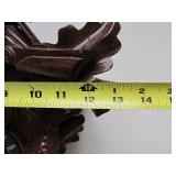 Very nice Vintage Black Forest Hunting Lodge Theme Cuckoo Clock w/Stag Rabbit Bird & Guns #2