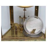 Antique Green Marble Waterbury GERS Mantle Clock w/Large Finial