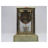 Antique Green Marble Waterbury GERS Mantle Clock w/Large Finial