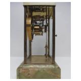 Antique Green Marble Waterbury GERS Mantle Clock w/Large Finial