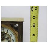 Antique Green Marble Waterbury GERS Mantle Clock w/Large Finial