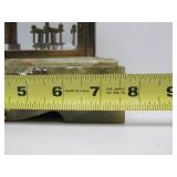 Antique Green Marble Waterbury GERS Mantle Clock w/Large Finial