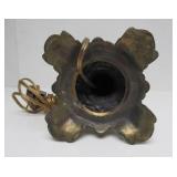 Vintage Light Blue Slag Glass Desk Lamp