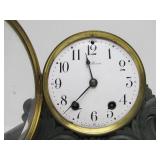 Awesome Old Vintage Green Slate Seth Thomas Mantel Clock