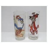 Assorted Vintage Character Glasses