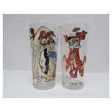Assorted Vintage Character Glasses