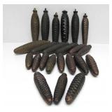 Large Lot of Vintage German Cuckoo Clock Weights