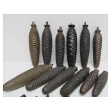 Large Lot of Vintage German Cuckoo Clock Weights